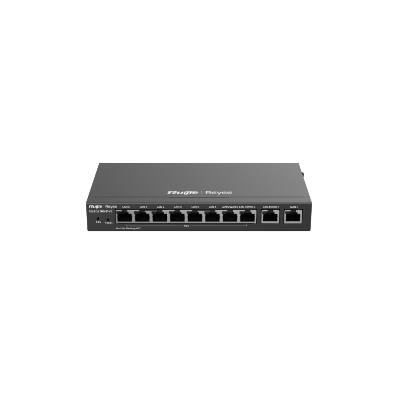 Ruijie | RG-EG210G-P-V3 | Gateway PoE de 10 puertos Gigabit