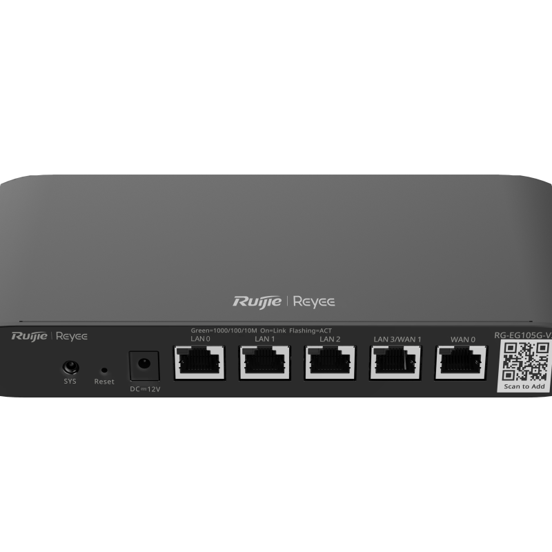 Ruijie | RG-EG105G-V3 | Gateway empresarial de 5 puertos Gigabit