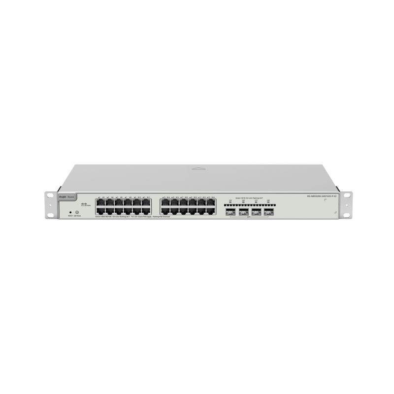 Ruijie | RG-NBS5200-24GT4XS-P-V2 | Switch PoE L3 de 24 puertos + 4 SFP+