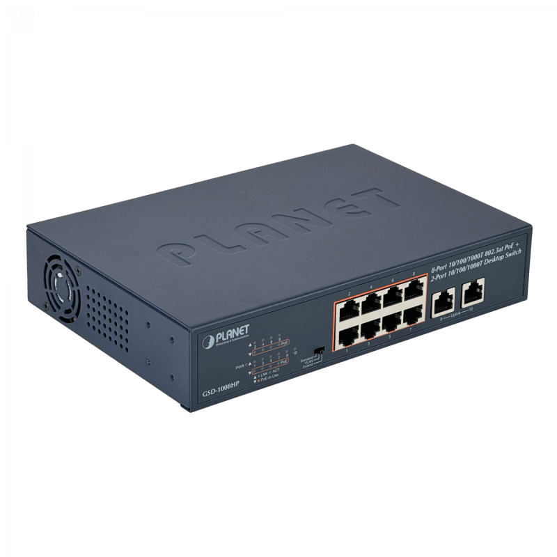 PLANET GSD-1008HP | No-Admin < 13-PoE