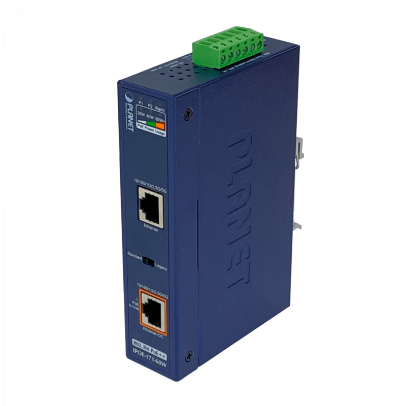 PLANET IPOE-171-60W | PoE 15-48V 0-16W p/puerto
