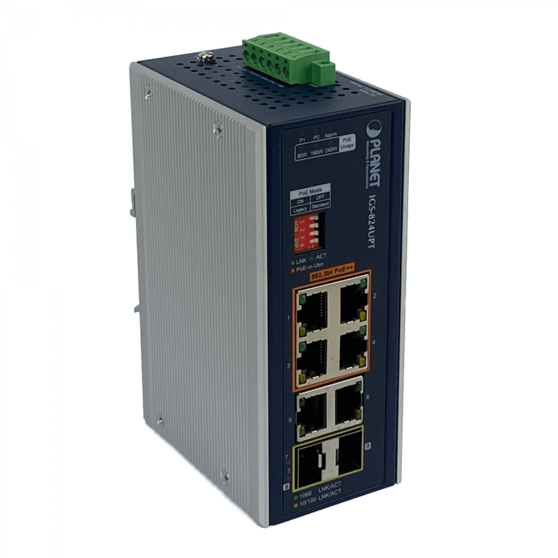 PLANET IGS-824UPT | Switch industrial PoE