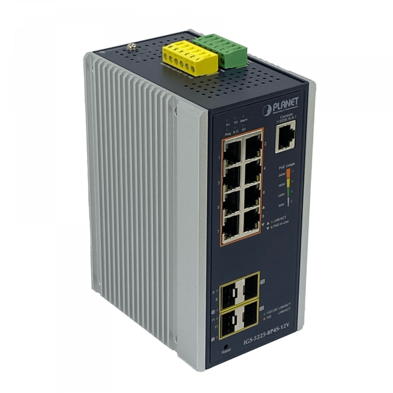 PLANET IGS-5212 | Switch industrial PoE